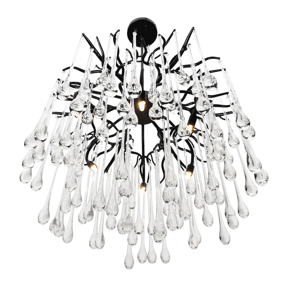 Anita 6 Light Chandelier With Black Finish. Picture 2