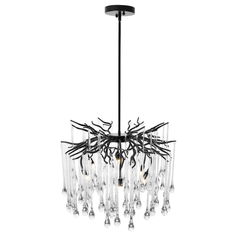 Anita 6 Light Chandelier With Black Finish. Picture 3