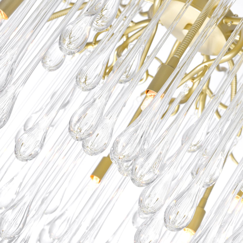 Anita 6 Light Chandelier With Gold Leaf Finish. Picture 3