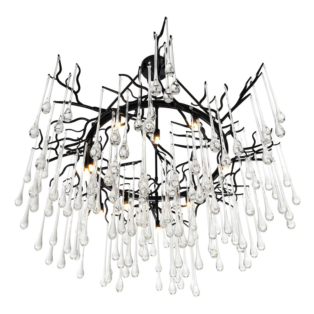Anita 12 Light Chandelier With Black Finish. Picture 3