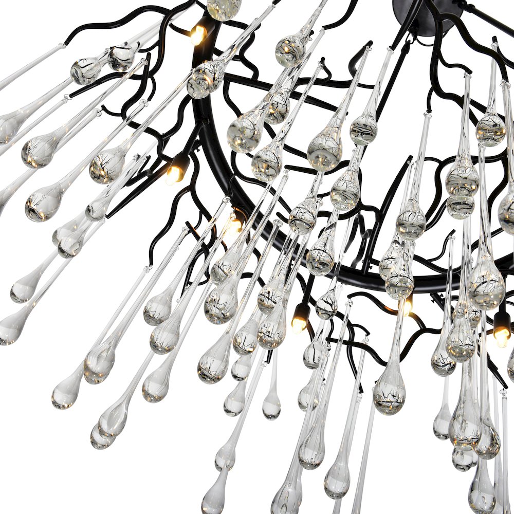 Anita 12 Light Chandelier With Black Finish. Picture 4