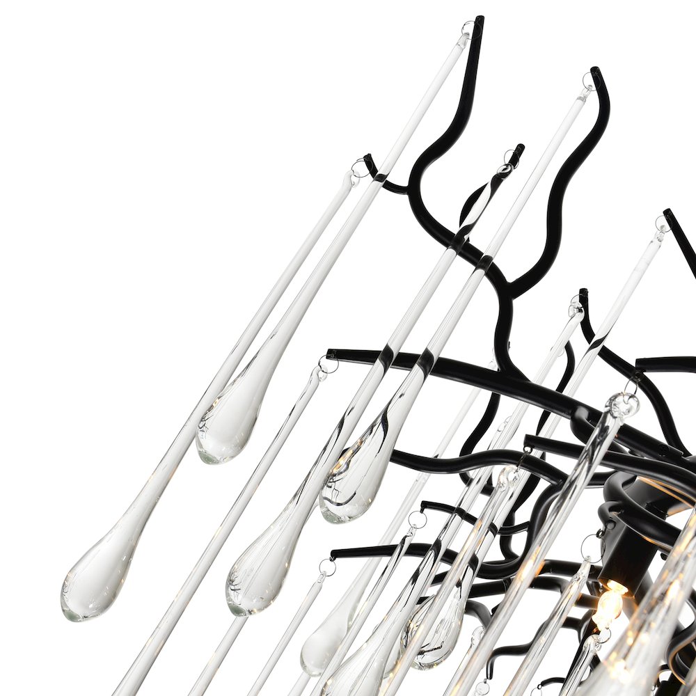 Anita 12 Light Chandelier With Black Finish. Picture 5