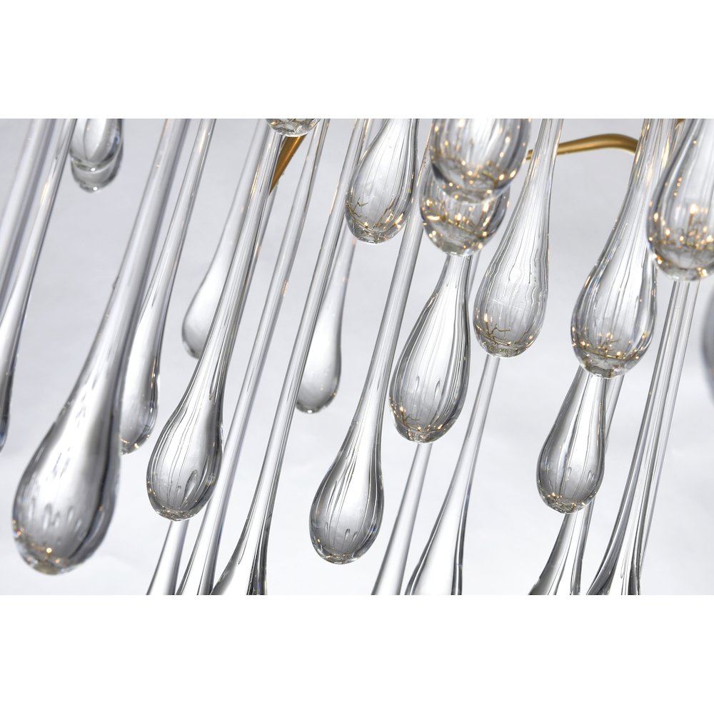 Anita 12 Light Chandelier With Gold Leaf Finish. Picture 5