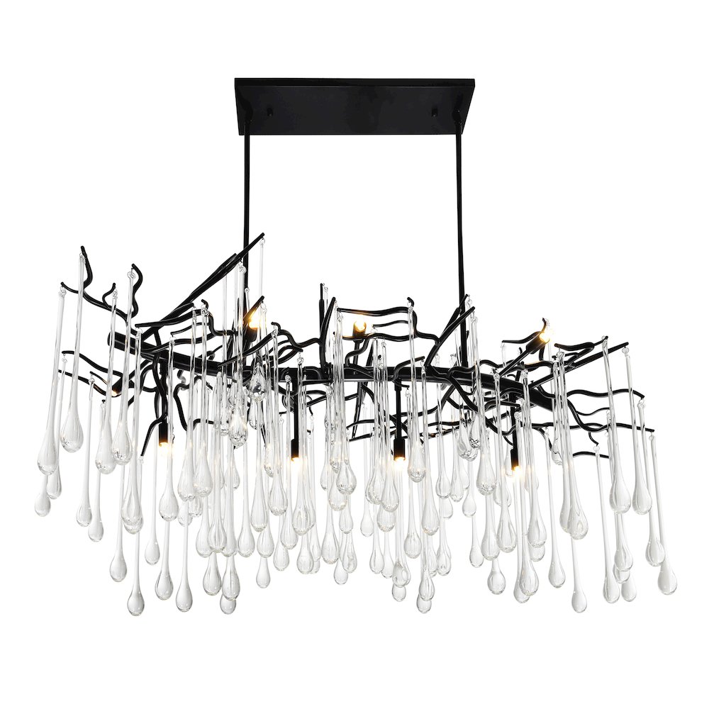 Anita 10 Light Chandelier With Black Finish. Picture 2