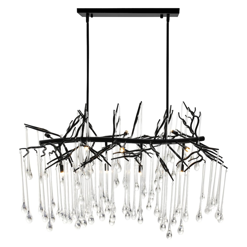 Anita 10 Light Chandelier With Black Finish. Picture 3