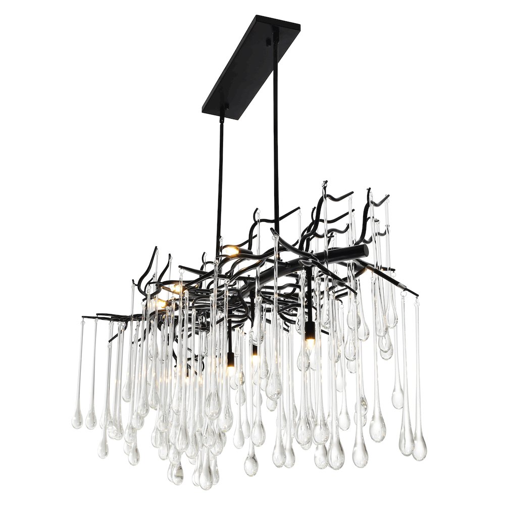 Anita 10 Light Chandelier With Black Finish. Picture 4
