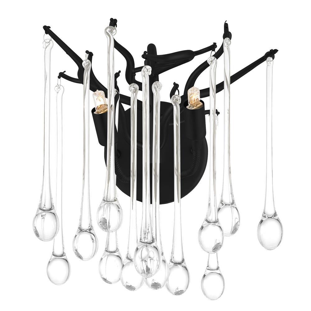 Anita 2 Light Wall Sconce With Black Finish. Picture 2