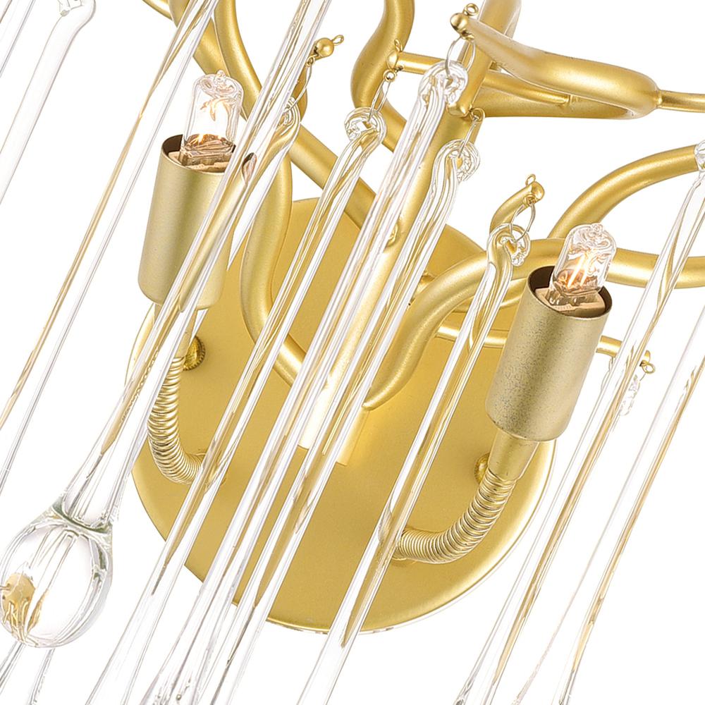 Anita 2 Light Wall Sconce With Gold Leaf Finish. Picture 5