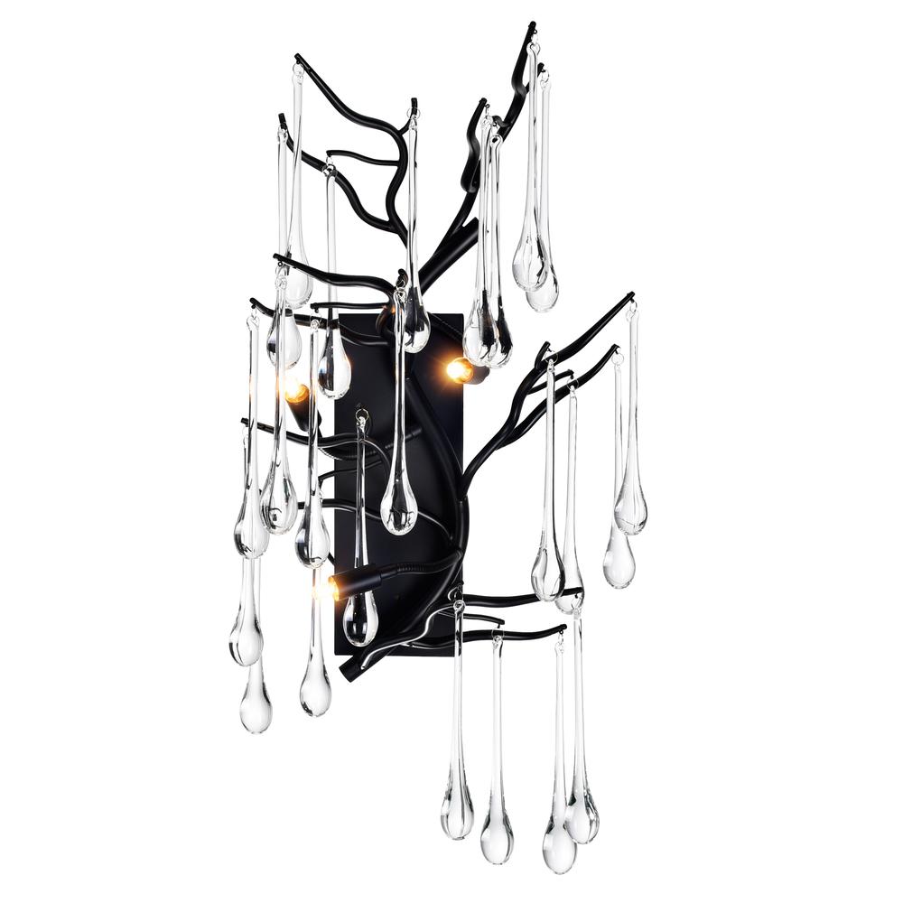 Anita 3 Light Wall Sconce With Black Finish. Picture 1
