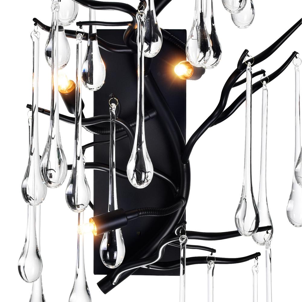 Anita 3 Light Wall Sconce With Black Finish. Picture 3