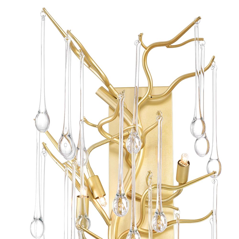 Anita 3 Light Wall Sconce With Gold Leaf Finish. Picture 4