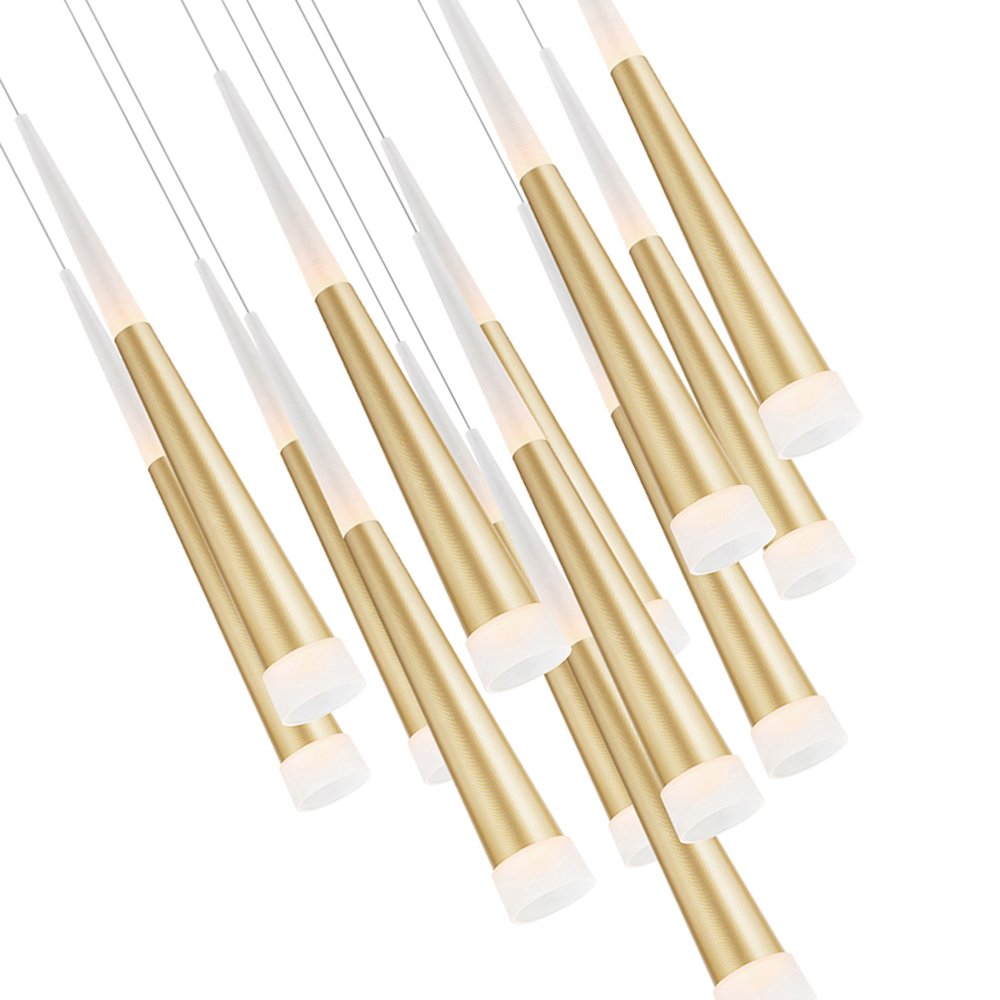 Andes LED Multi Light Pendant With Satin Gold Finish. Picture 2