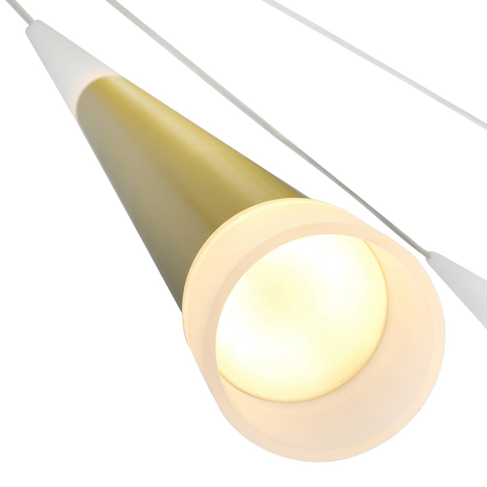 Andes LED Multi Light Pendant With Satin Gold Finish. Picture 4