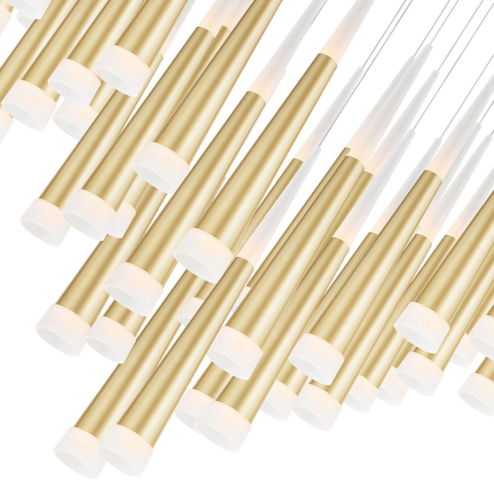 Andes LED Multi Light Pendant With Satin Gold Finish. Picture 2