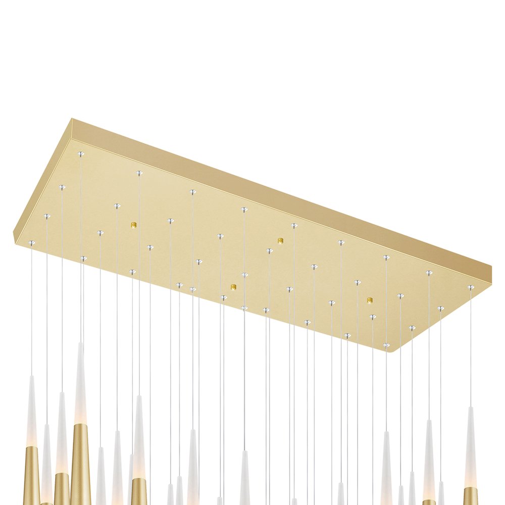 Andes LED Multi Light Pendant With Satin Gold Finish. Picture 5