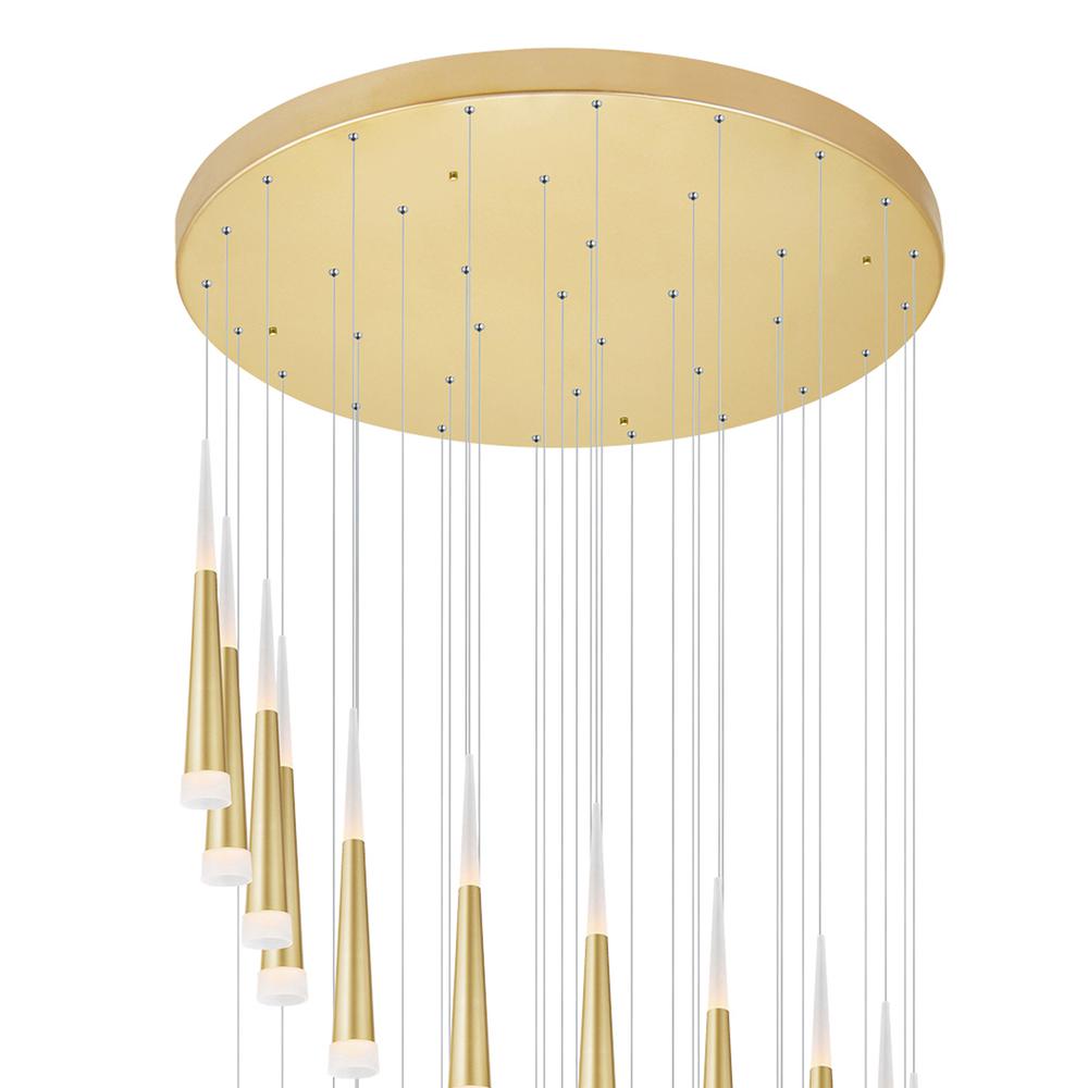 Andes LED Multi Light Pendant With Satin Gold Finish. Picture 3