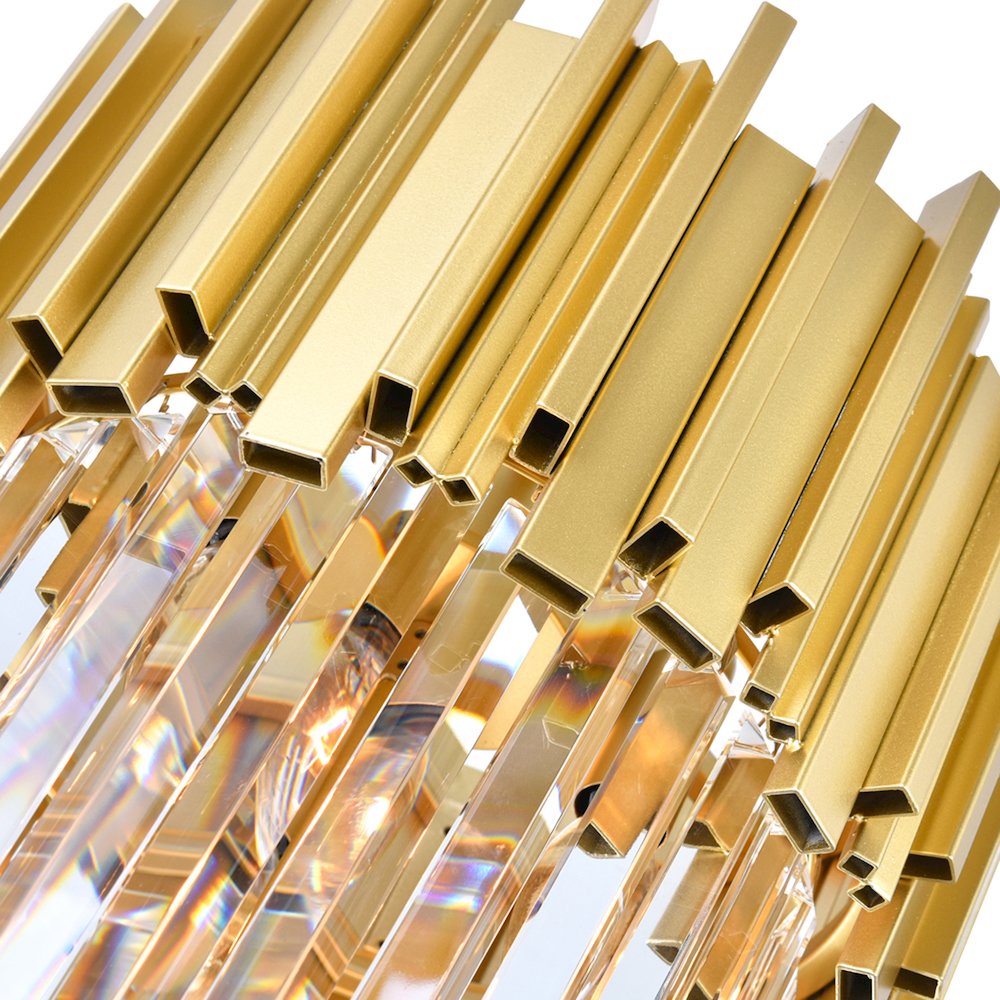 Deco 4 Light Down Mini Chandelier With Medallion Gold Finish. Picture 2