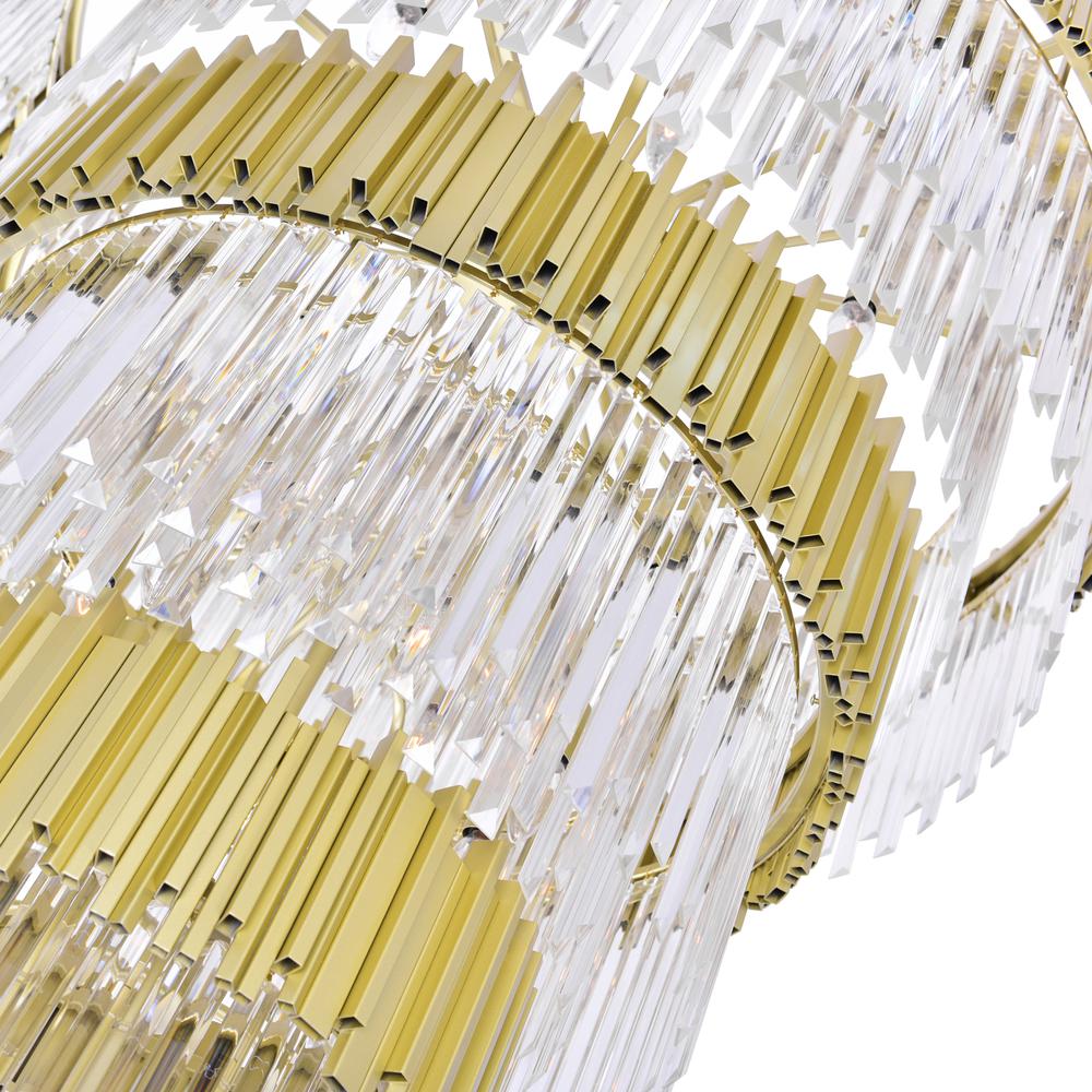 Deco 34 Light Down Chandelier With Medallion Gold Finish. Picture 4