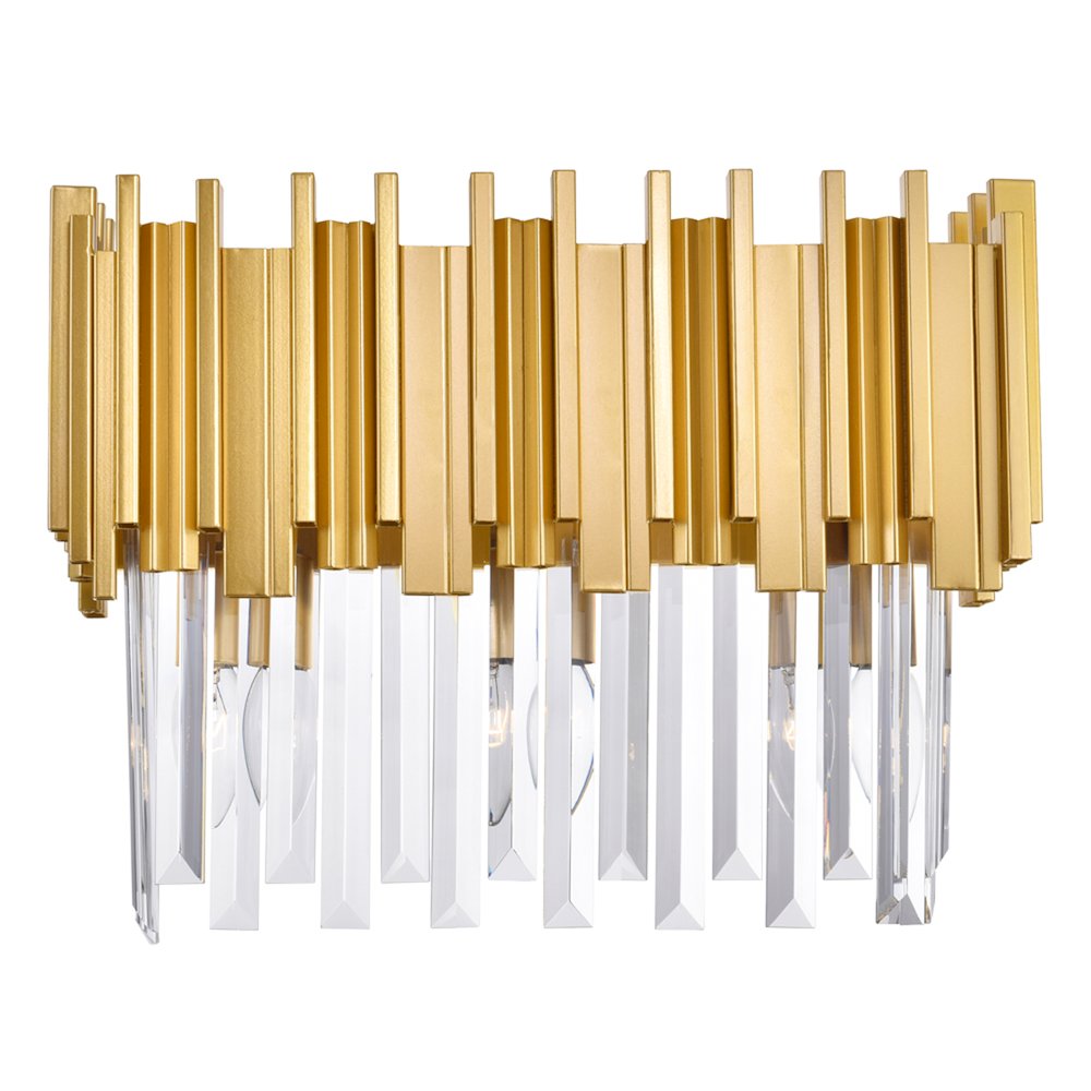 Deco 3 Light Vanity Light With Medallion Gold Finish. Picture 1