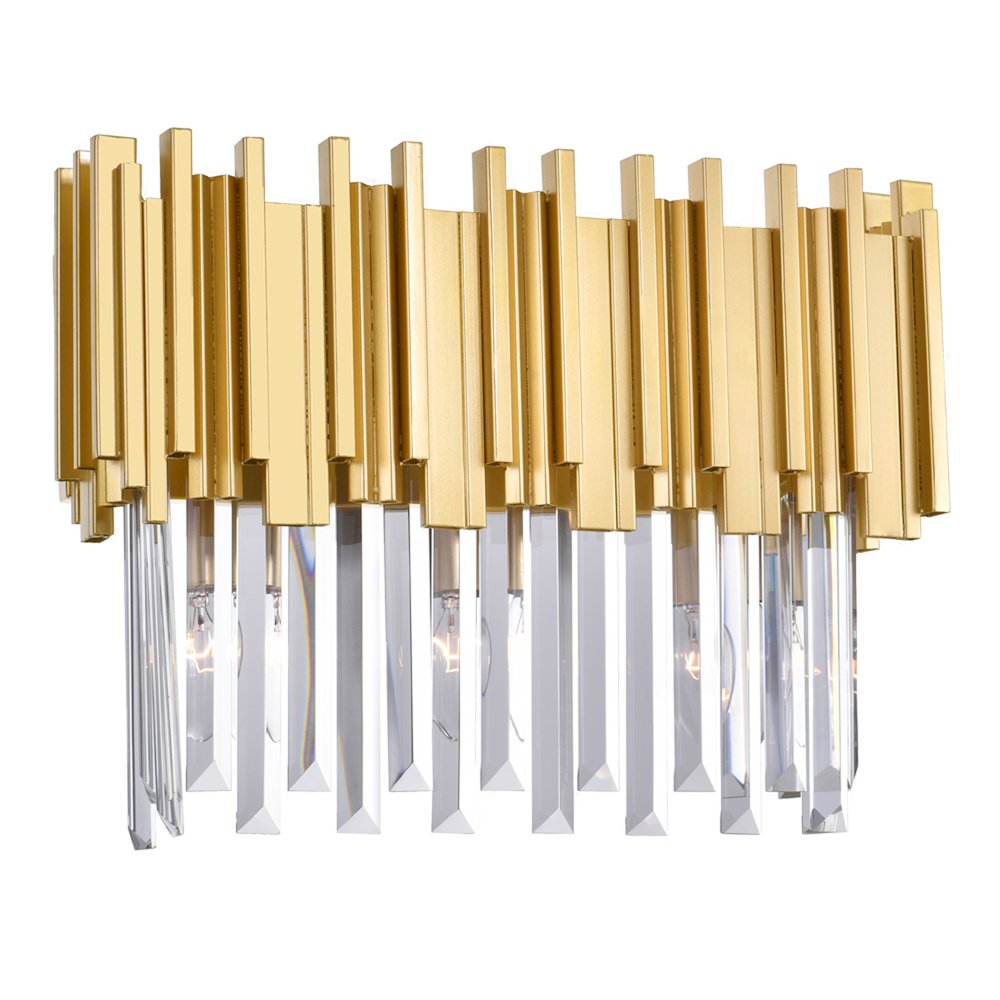Deco 3 Light Vanity Light With Medallion Gold Finish. Picture 2