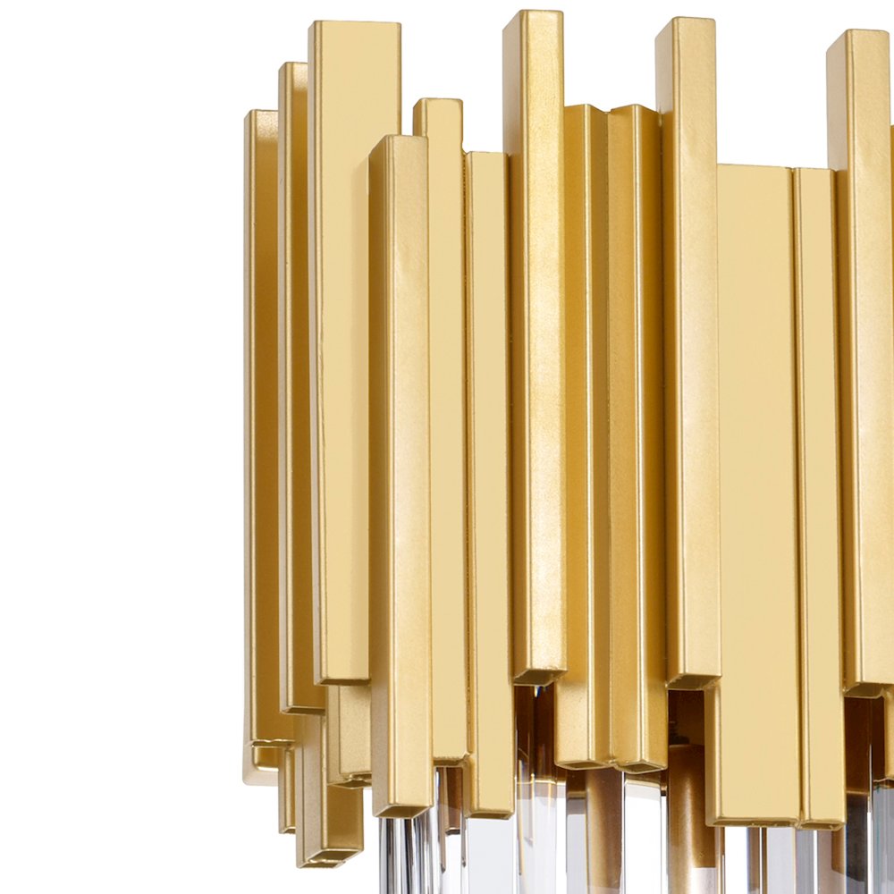 Deco 3 Light Vanity Light With Medallion Gold Finish. Picture 3