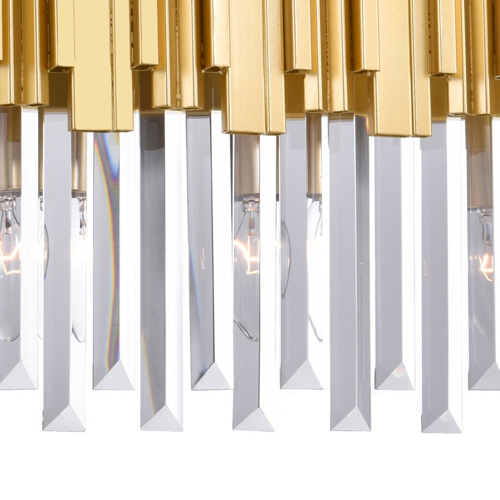 Deco 3 Light Vanity Light With Medallion Gold Finish. Picture 4