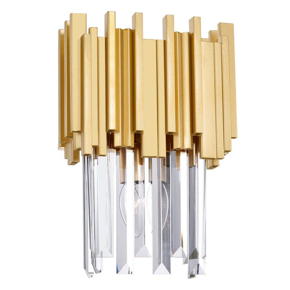 Deco 1 Light Wall Light With Medallion Gold Finish. Picture 1