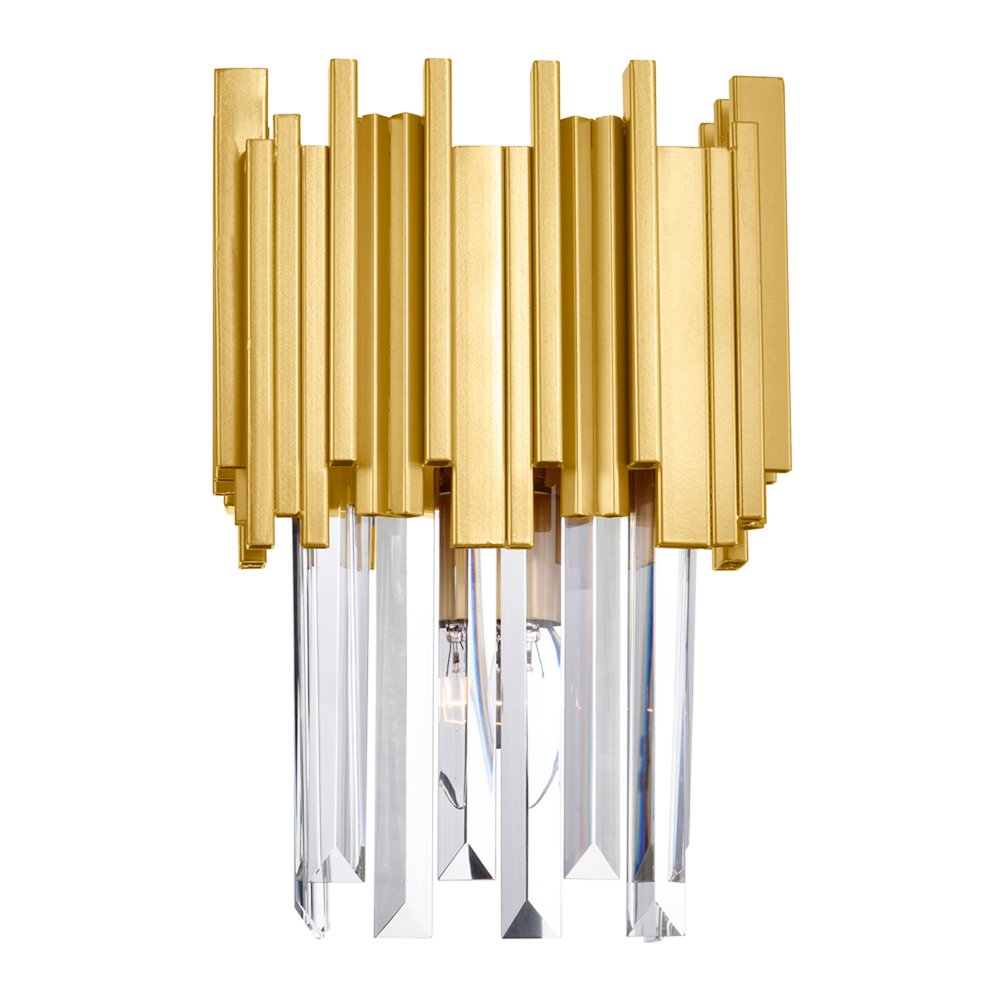 Deco 1 Light Wall Light With Medallion Gold Finish. Picture 2