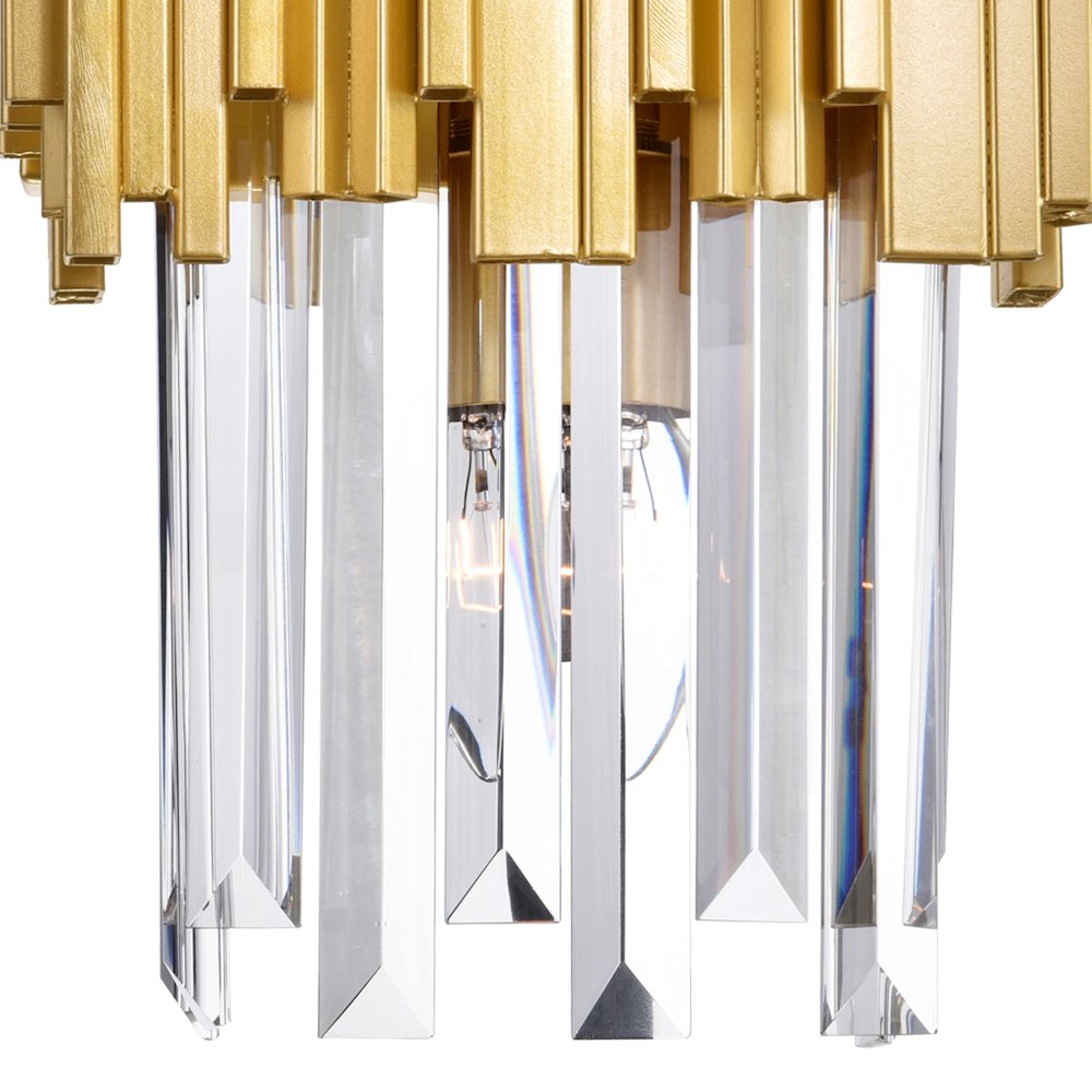 Deco 1 Light Wall Light With Medallion Gold Finish. Picture 5