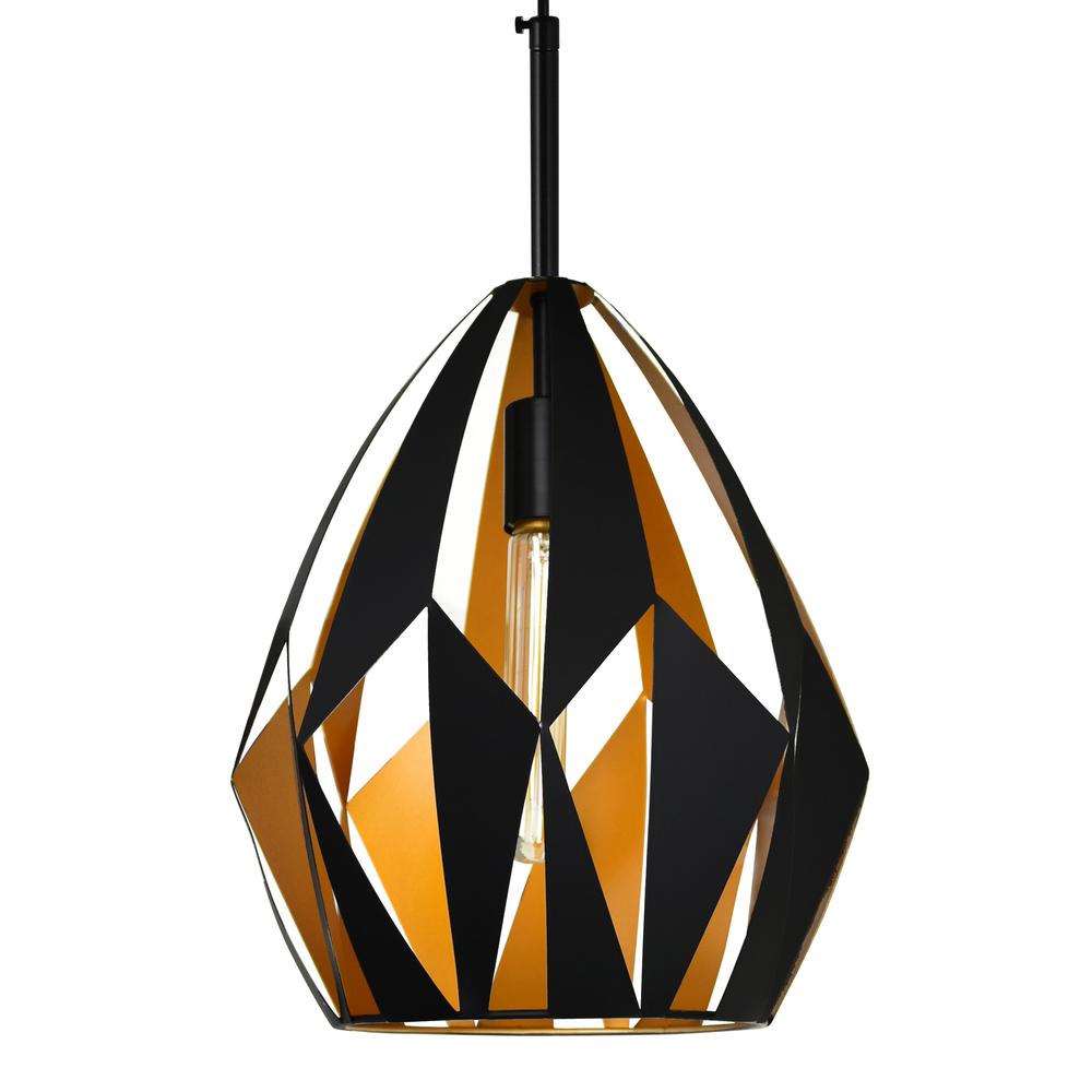 Oxide 1 Light Down Pendant With Black+Copper Finish. Picture 2