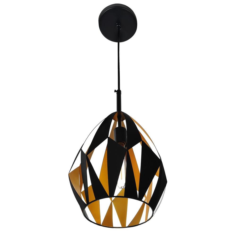 Oxide 1 Light Down Pendant With Black+Copper Finish. Picture 3