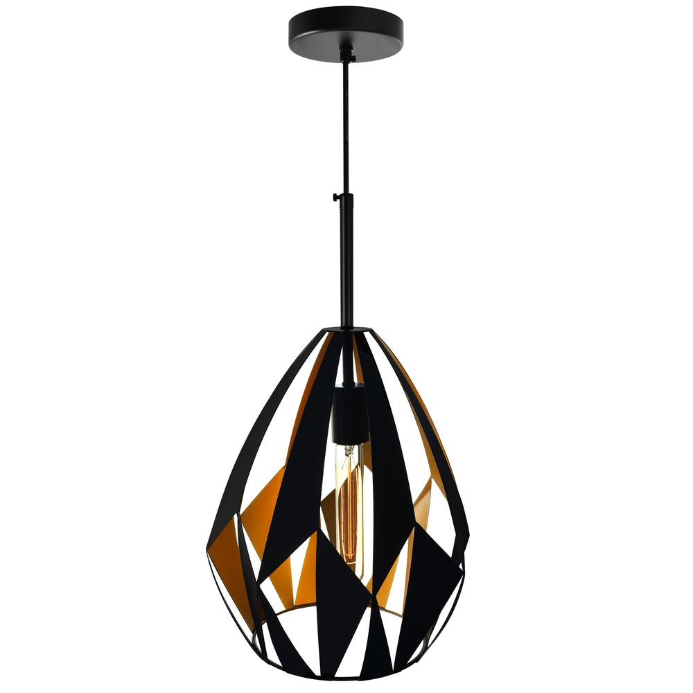 Oxide 1 Light Down Pendant With Black+Copper Finish. Picture 4