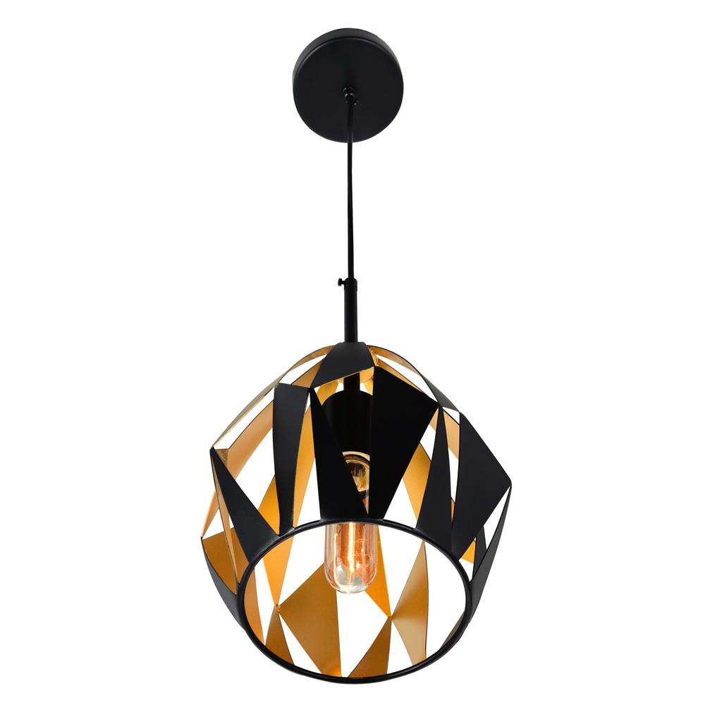 Oxide 1 Light Down Pendant With Black+Copper Finish. Picture 2