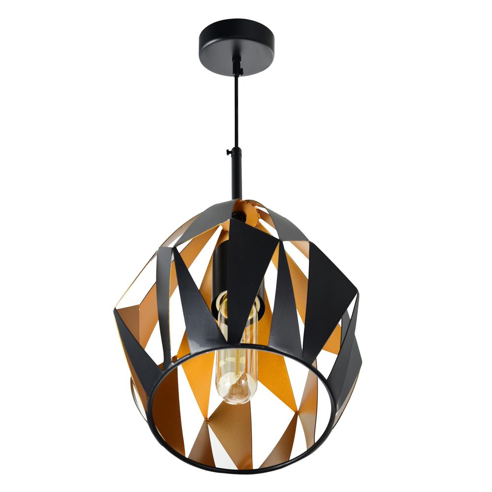 Oxide 1 Light Down Pendant With Black+Copper Finish. Picture 5