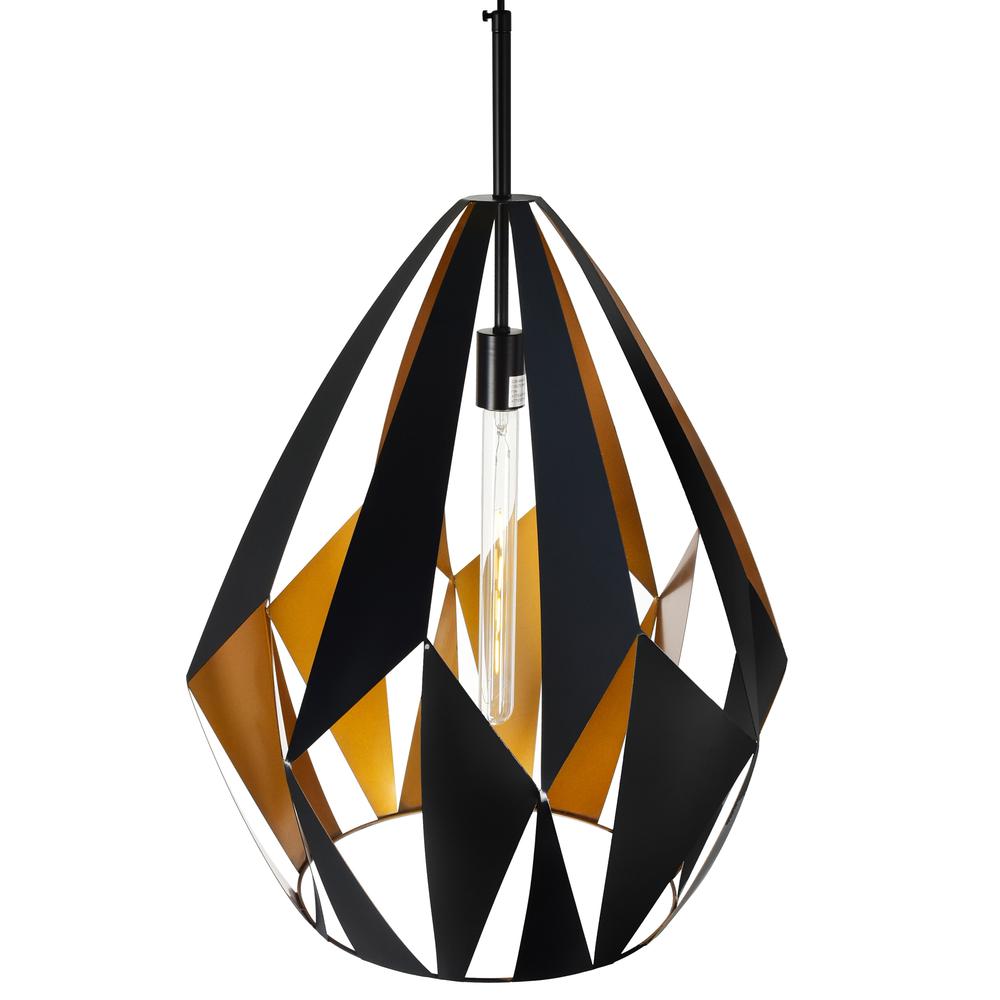 Oxide 1 Light Down Pendant With Black+Copper Finish. Picture 4