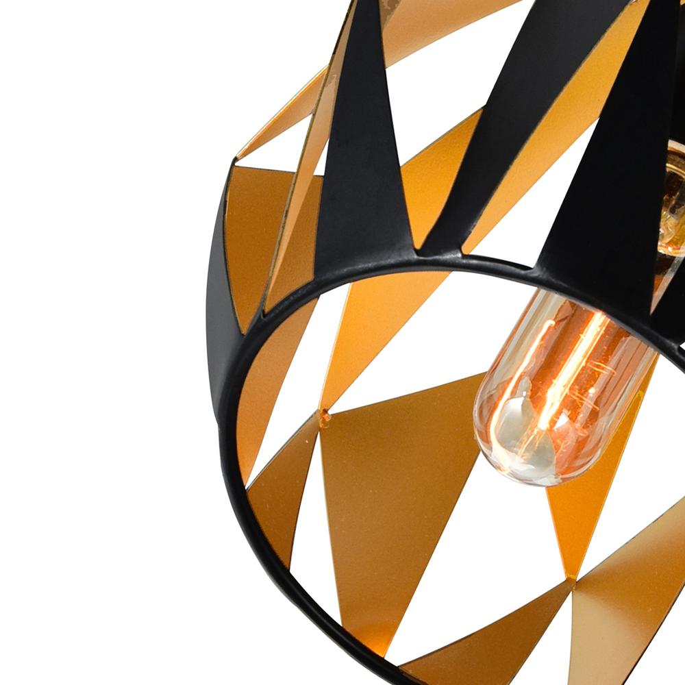 Oxide 1 Light Down Mini Pendant With Black+Copper Finish. Picture 4