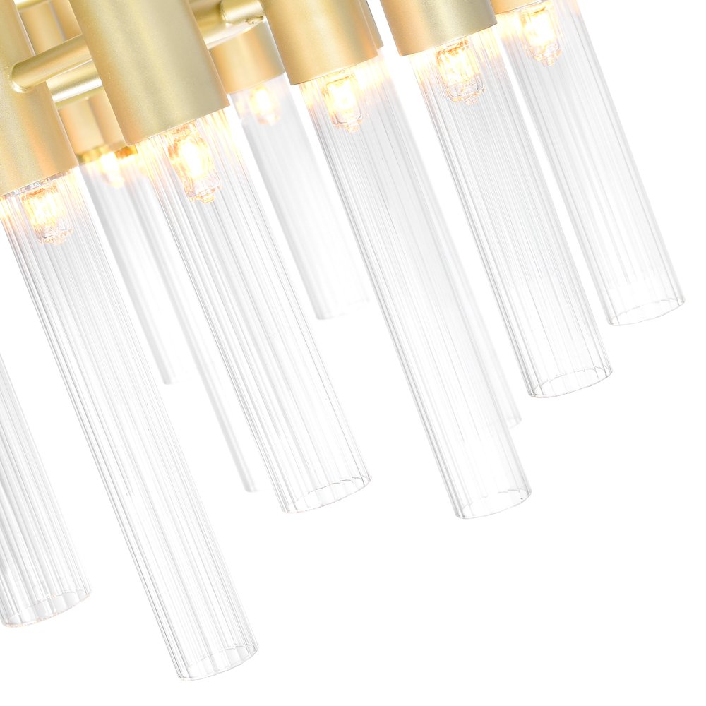 Orgue 42 Light Chandelier With Satin Gold Finish. Picture 4