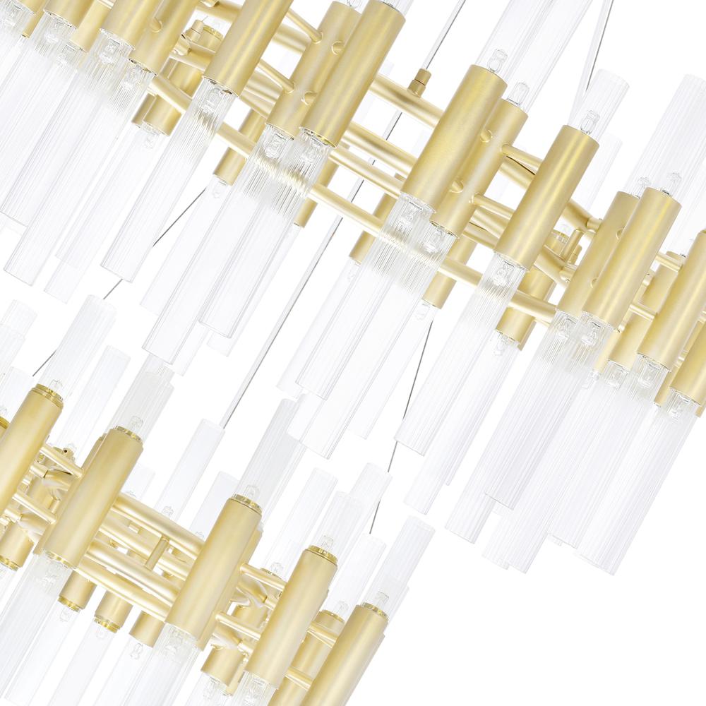 Orgue 123 Light Chandelier With Satin Gold Finish. Picture 2