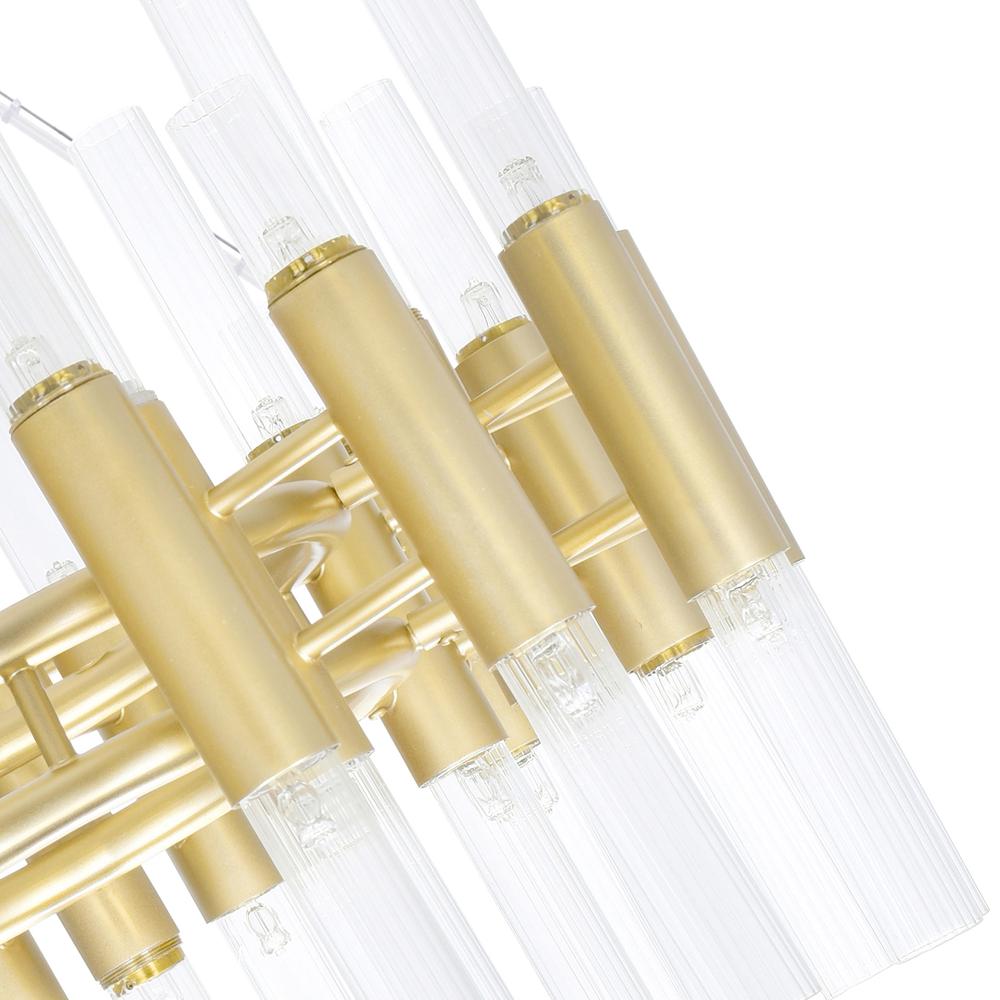 Orgue 123 Light Chandelier With Satin Gold Finish. Picture 3