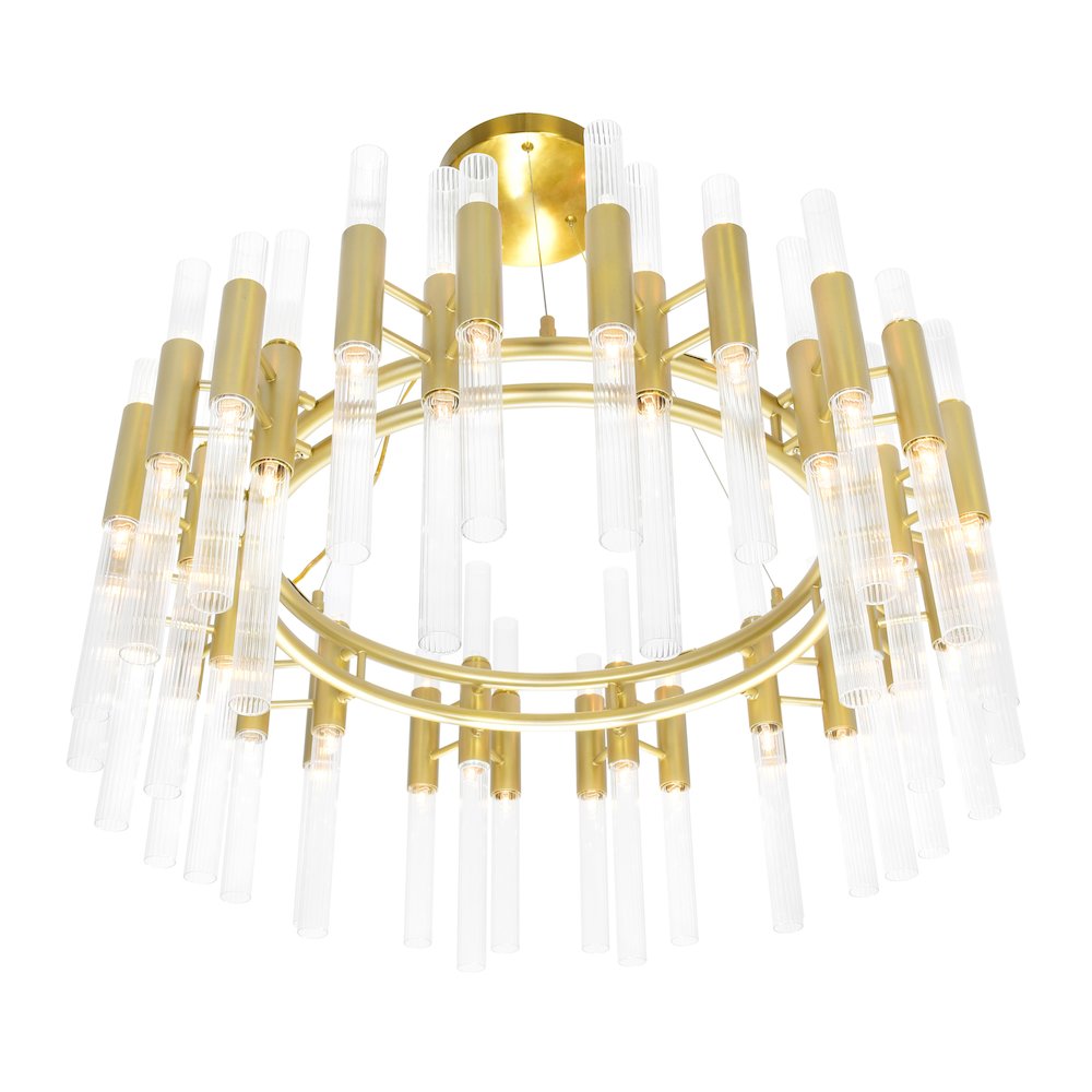 Orgue 72 Light Chandelier With Satin Gold Finish. Picture 2
