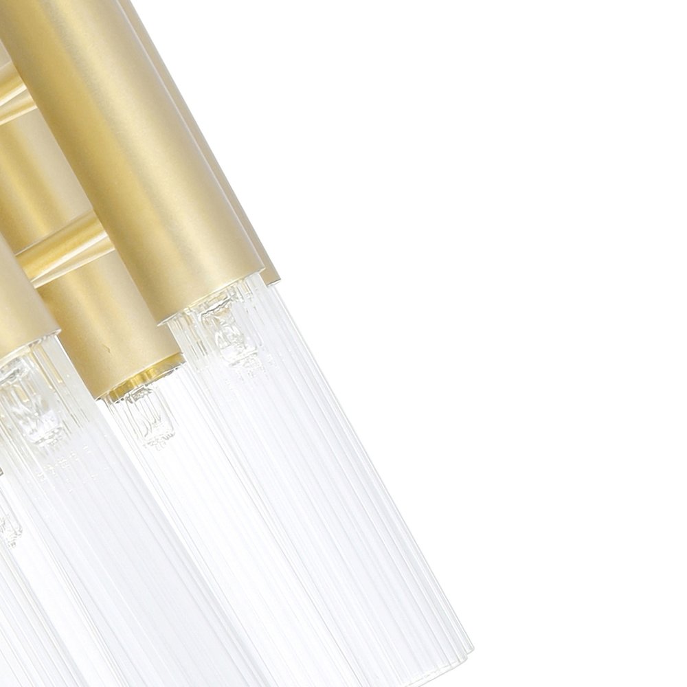 Orgue 6 Light Sconce With Satin Gold Finish. Picture 4