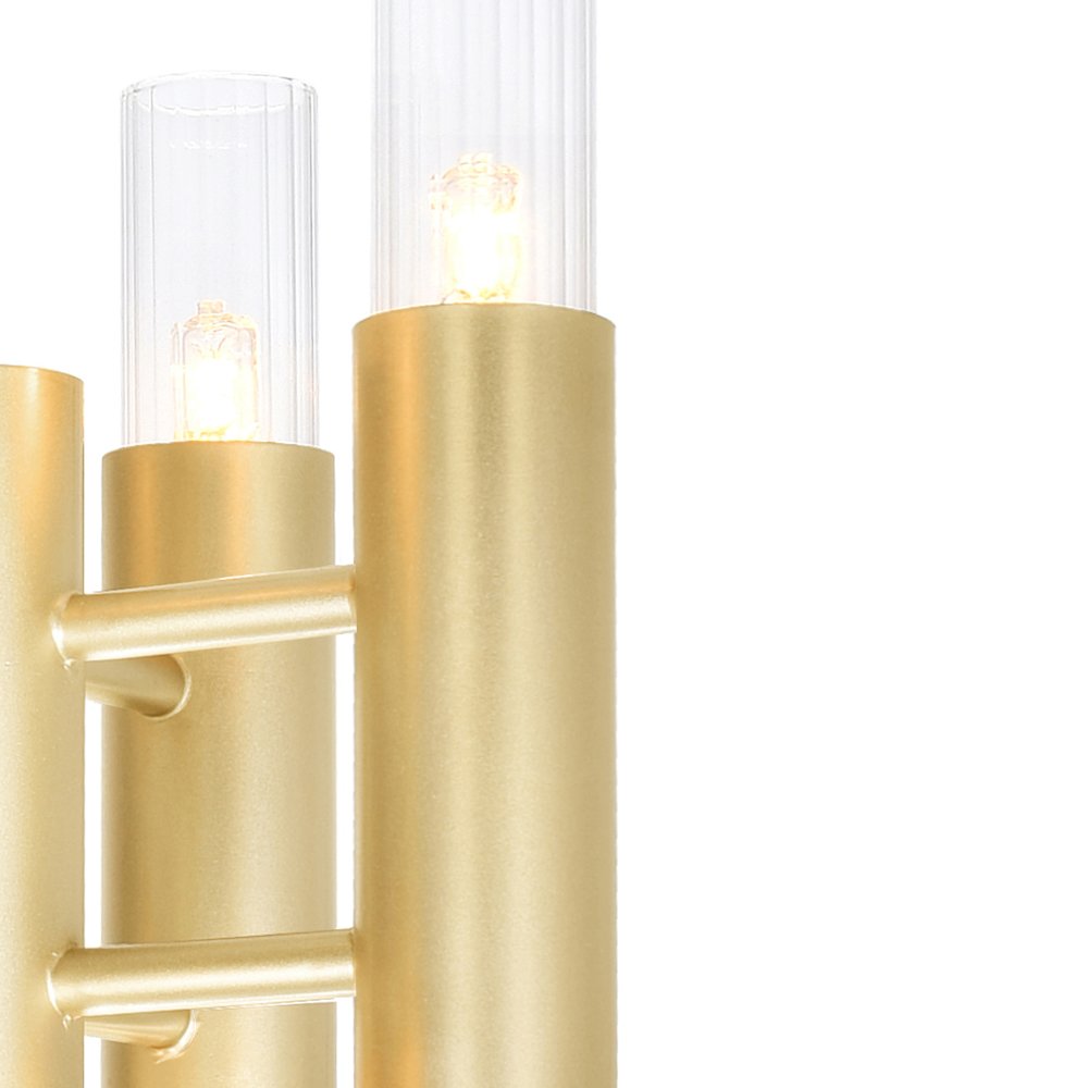 Orgue 6 Light Sconce With Satin Gold Finish. Picture 5