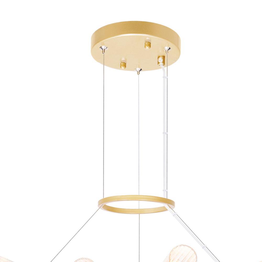 Collar 21 Light Chandelier With Satin Gold Finish. Picture 5