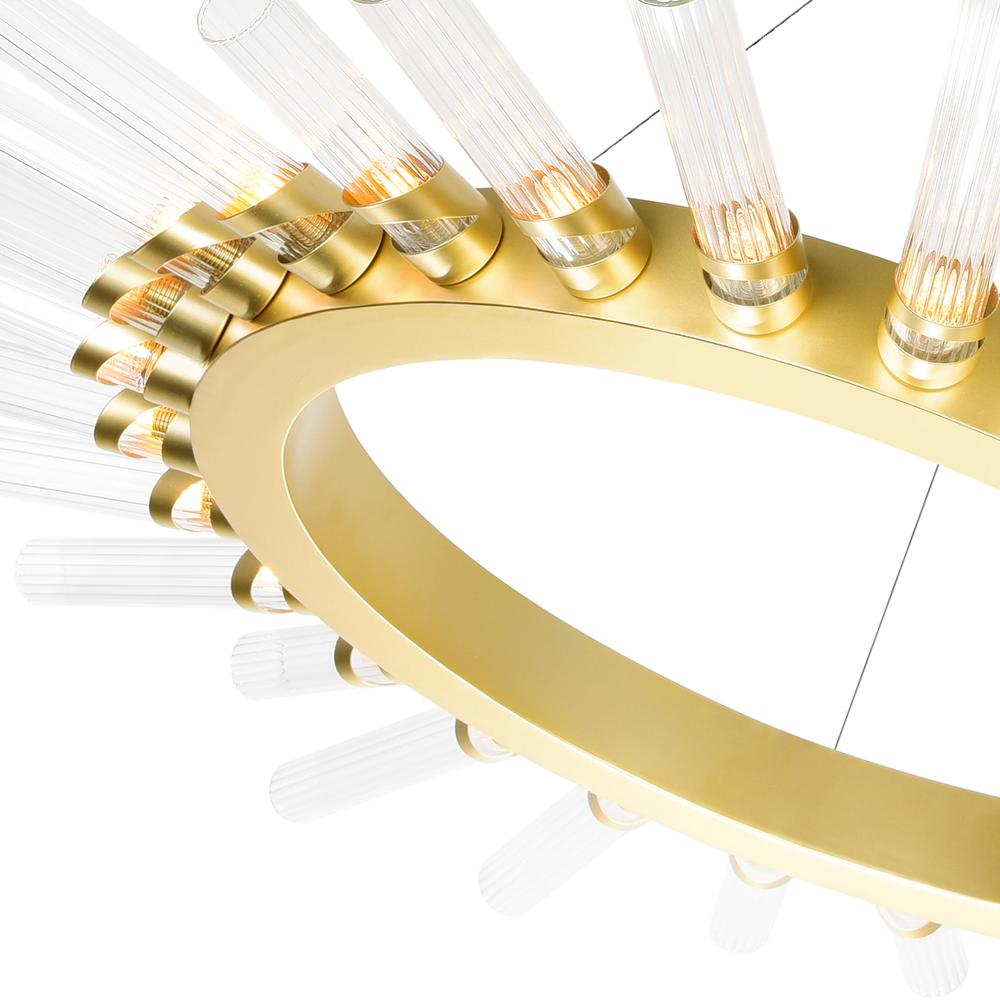 Collar 28 Light Chandelier With Satin Gold Finish. Picture 4