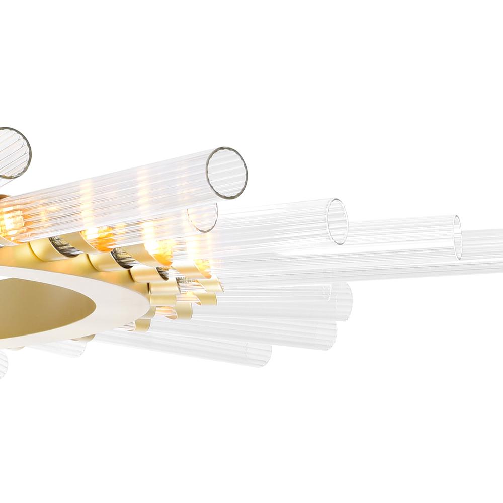 Collar 28 Light Chandelier With Satin Gold Finish. Picture 5