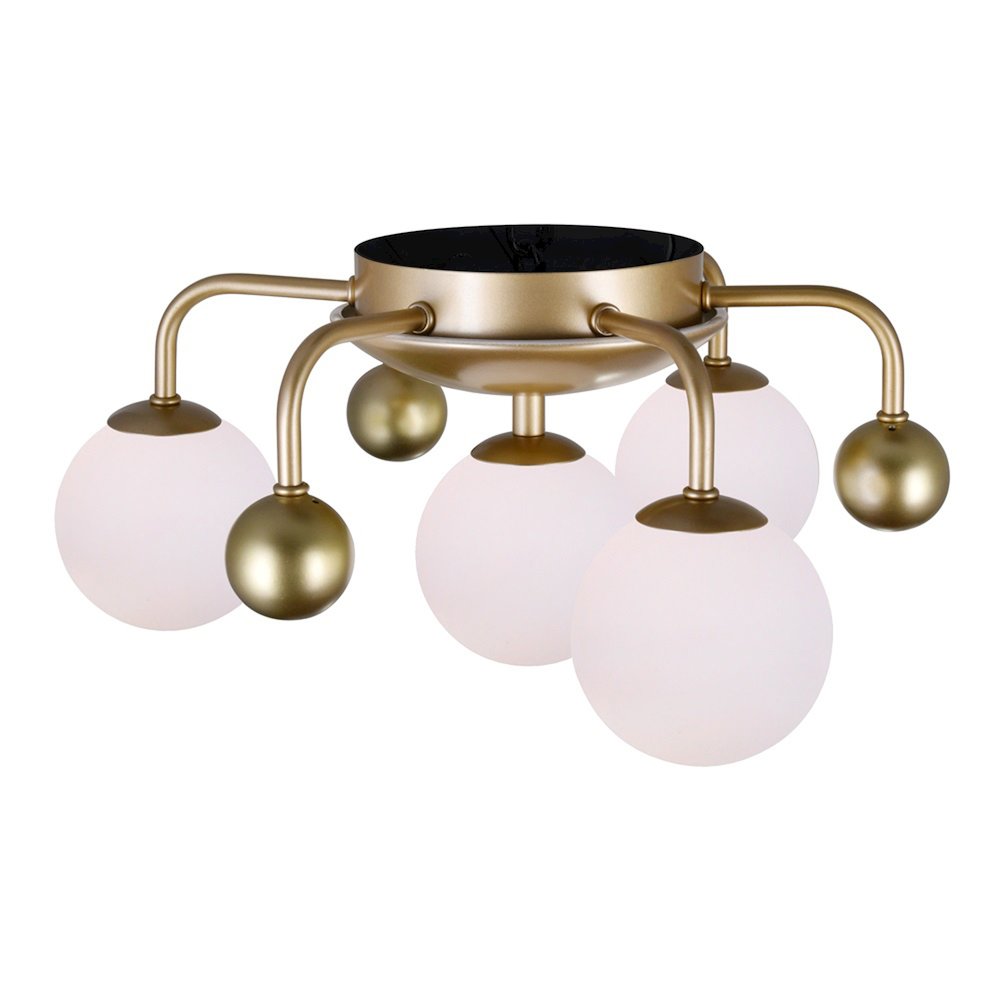 Element 4 Light Flush Mount With Sun Gold Finish. Picture 2