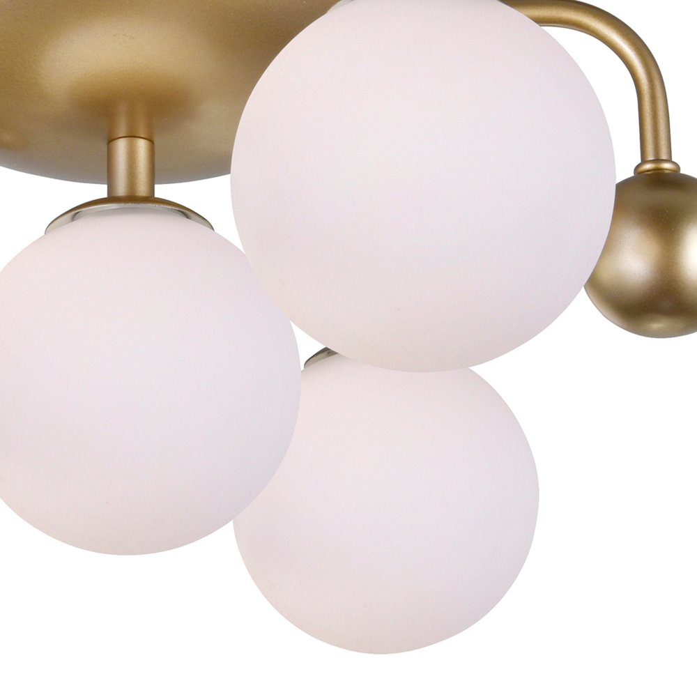 Element 4 Light Flush Mount With Sun Gold Finish. Picture 4