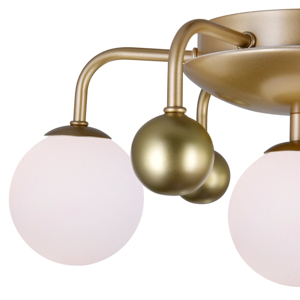 Element 4 Light Flush Mount With Sun Gold Finish. Picture 5