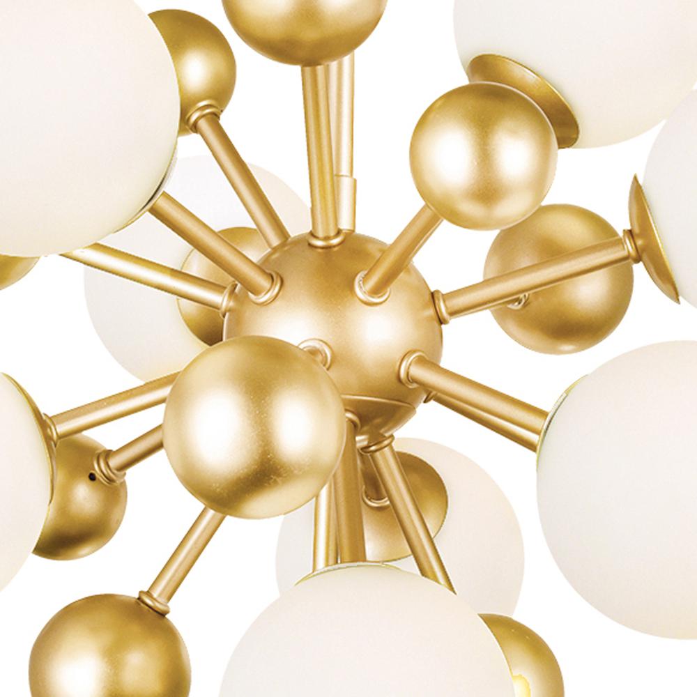 Element 8 Light Chandelier With Sun Gold Finish. Picture 2