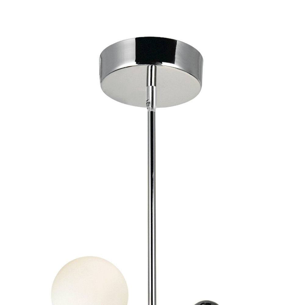 Element 8 Light Chandelier With Polished Nickel Finish. Picture 5